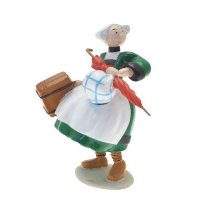 Figurine Bécassine Et La Crêpe – Collector Bande Dessinée Par Plastoy