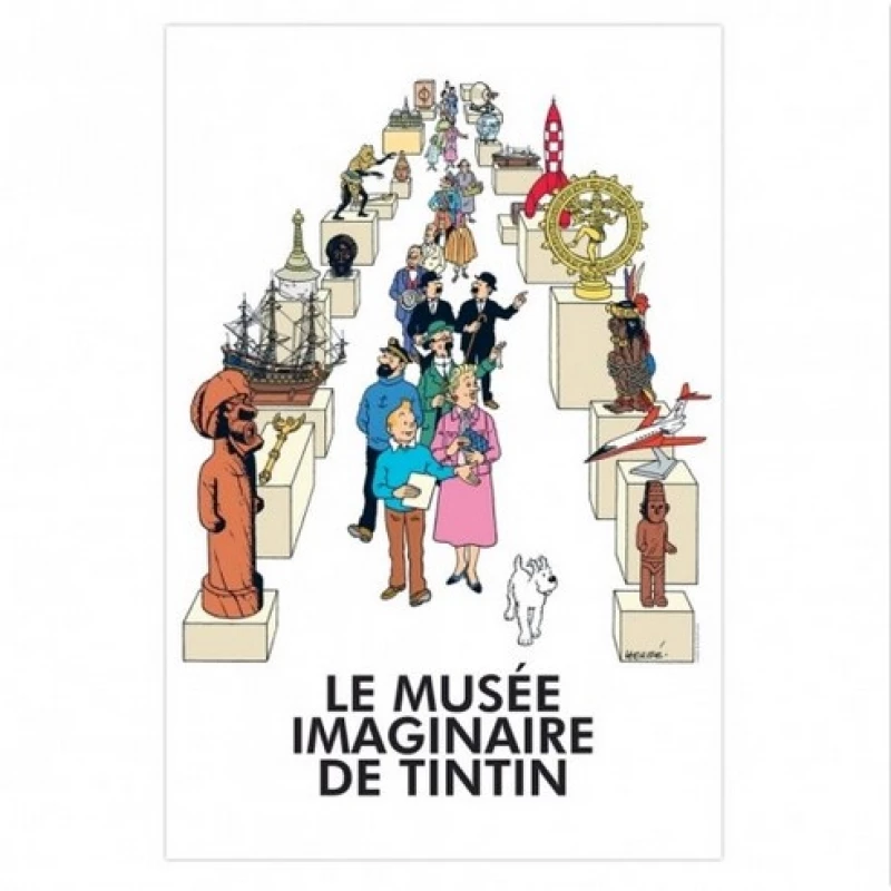AFFICHE: LE MUSEE IMAGINAIRE DE TINTIN - Tintin Moulinsart Le musée imaginaire