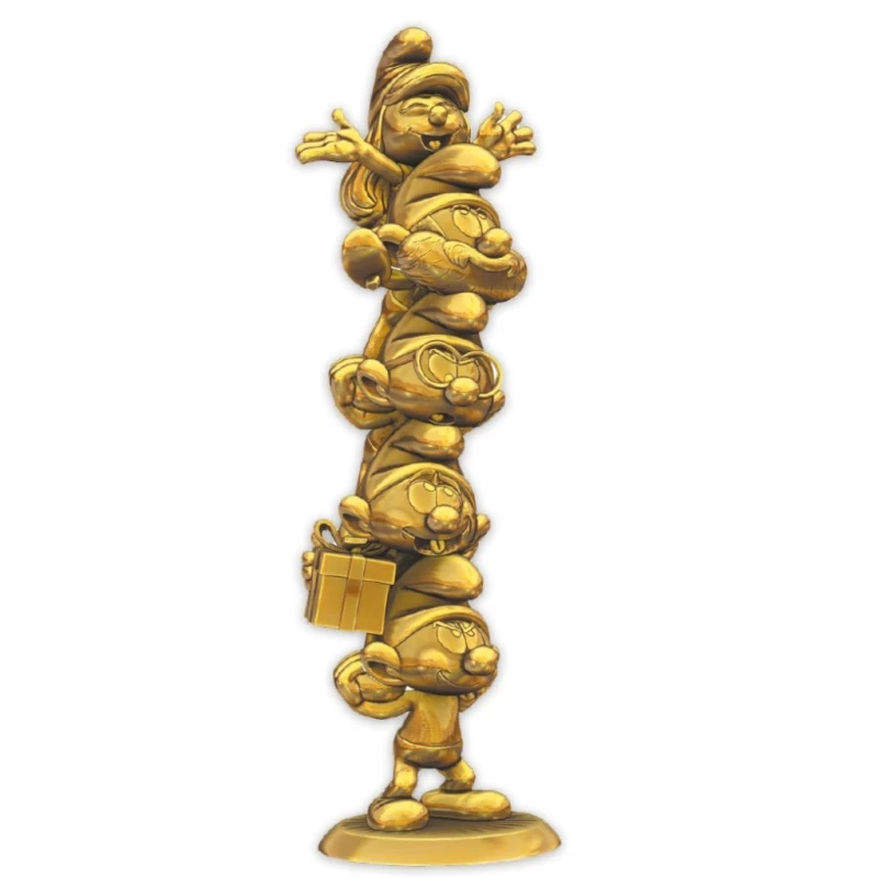 LA COLONNE DES SCHTROUMPFS GOLD - Les Schtroumpfs Collectoys