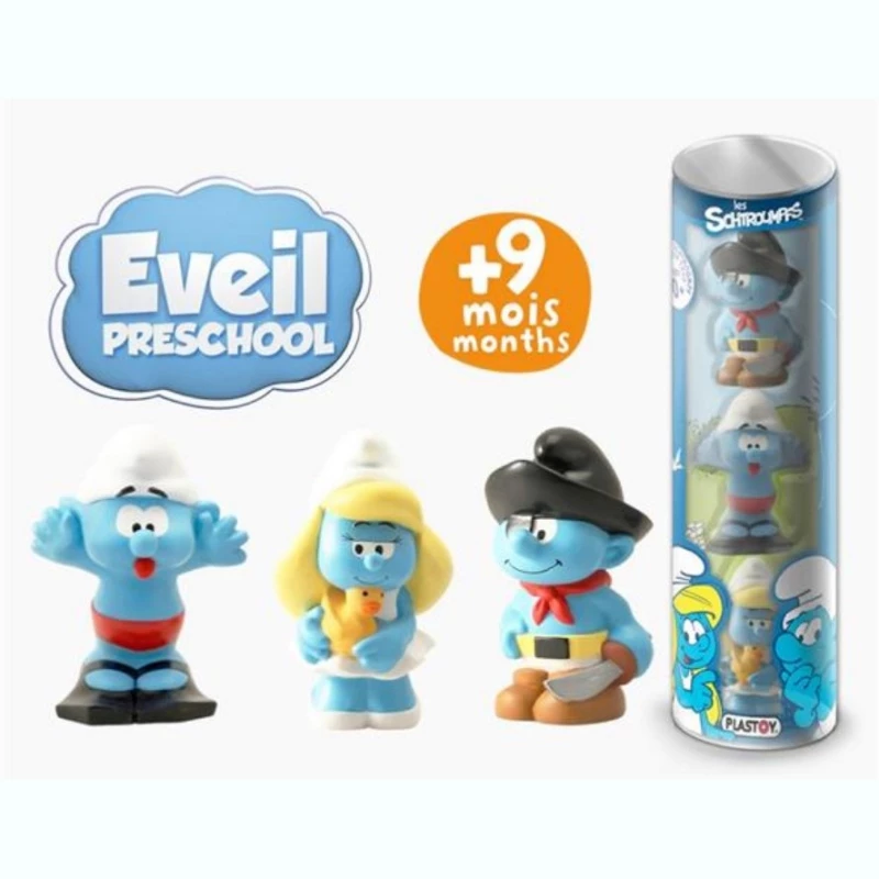 TUBO FIGURINES D'EVEILS SCHTROUMPFS - Les Schtroumpfs Plastoy