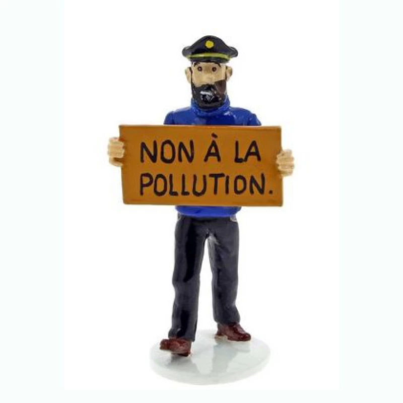 CARTE DE VOEUX - HADDOCK - NON A LA POLLUTION - Tintin Moulinsart La carte de vœux