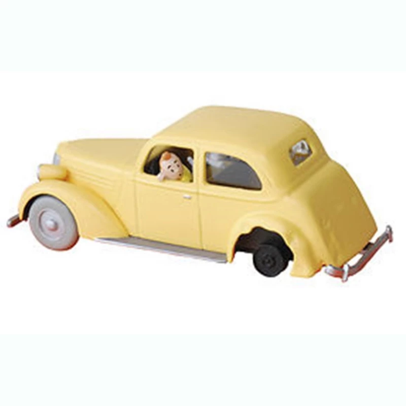 TINTIN VOITURE : VOITURE ACCIDENTEE - Tintin Moulinsart Résine