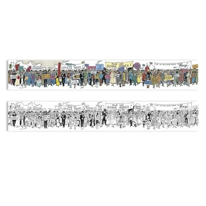 POSTER FRISE CARTE DE VOEUX TINTIN - Tintin Moulinsart La carte de vœux