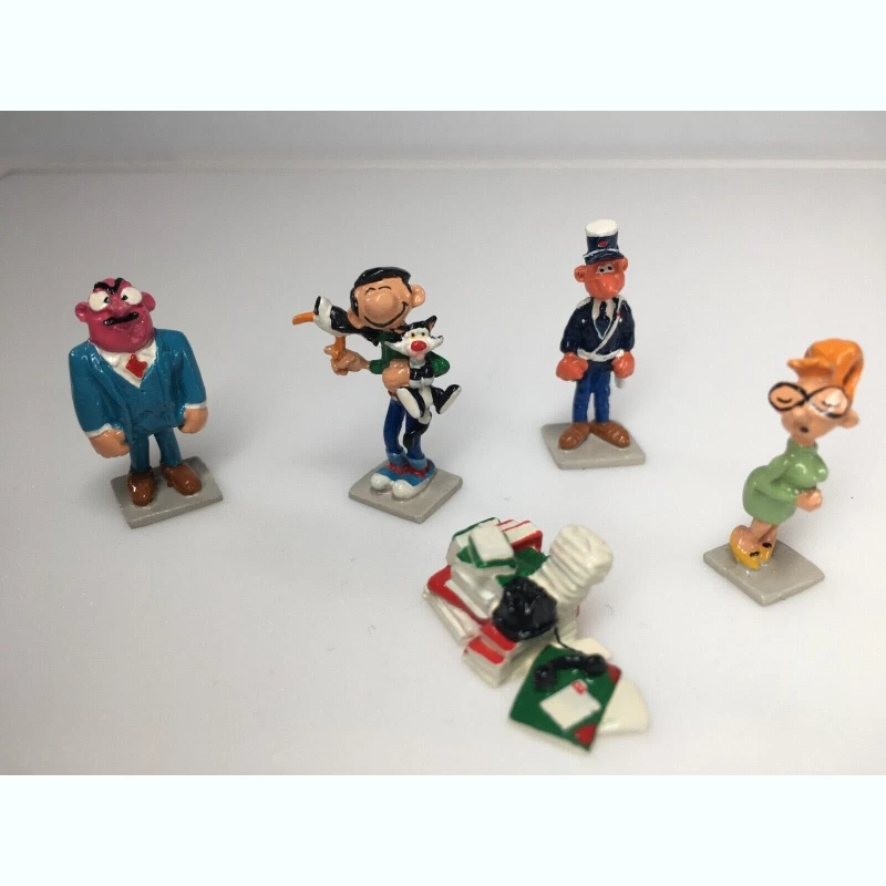 GASTON LAGAFFE MINI - 5 FIGURINES - - FRANQUIN: mini
