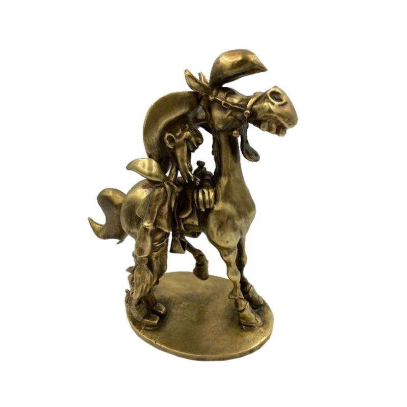 LUCKY LUKE ET JOLLY JUMPER RIANT BRONZE - Lucky Luke Pixi Atelier Bronze
