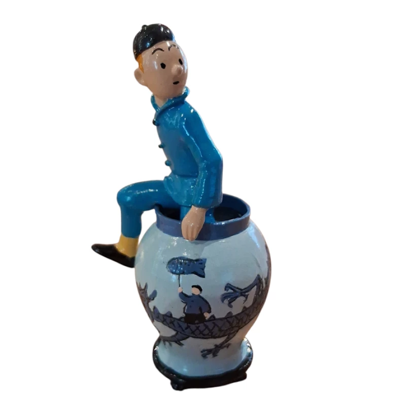 TINTIN SORTANT DE LA POTICHE - Tintin série 3