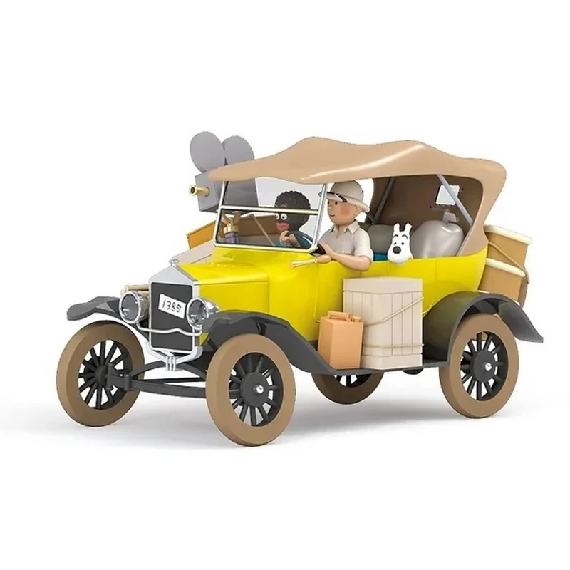 TINTIN VOITURE : LA FORD T JAUNE - Tintin Moulinsart Résine