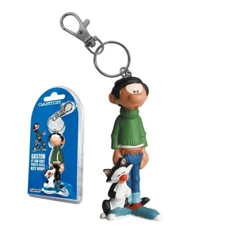PORTE-CLE GASTON ET SON CHAT - Gaston Plastoy