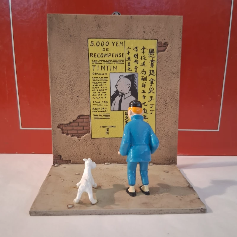 LE LOTUS BLEU - TINTIN ET MILOU DEVANT LE MUR - Tintin série 3