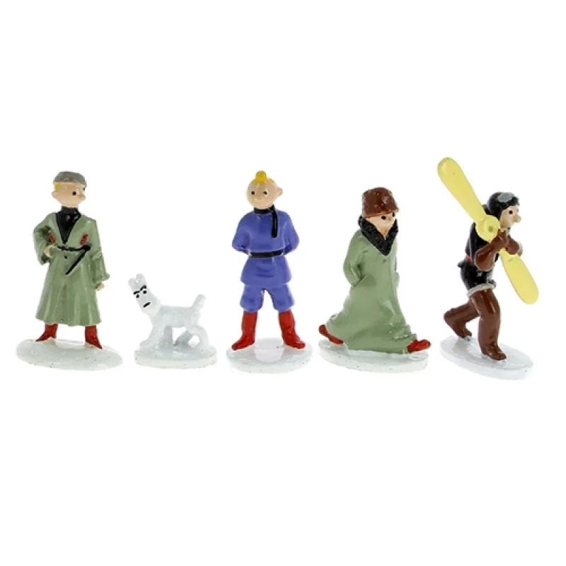 MINI SERIE SOVIETS COULEUR (5 FIGURINES) - Tintin Moulinsart métal