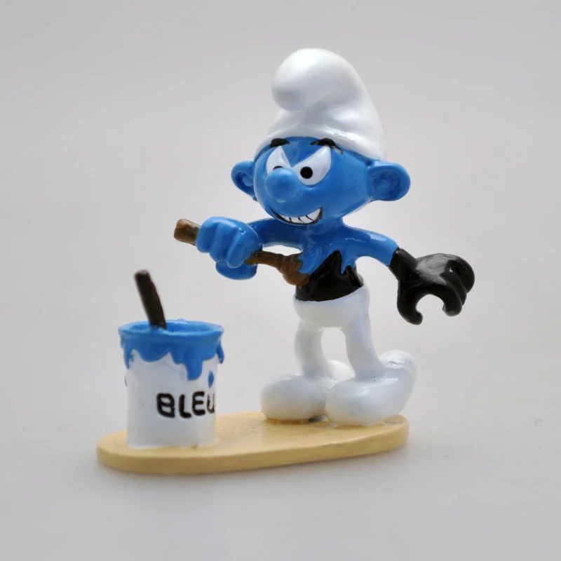 LE SCHTROUMPF NOIR SE PEIGNANT EN BLEU - Les Schtroumpfs Origine III