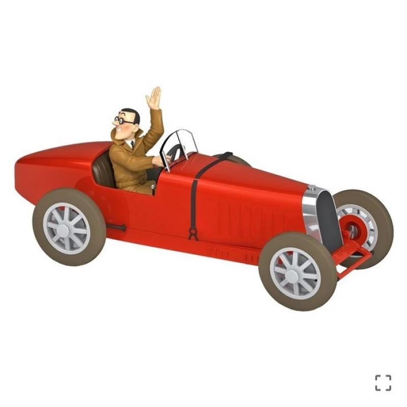 TINTIN VOITURE : LA TYPE 35 DE BOBBY SMILES - Tintin Moulinsart Résine