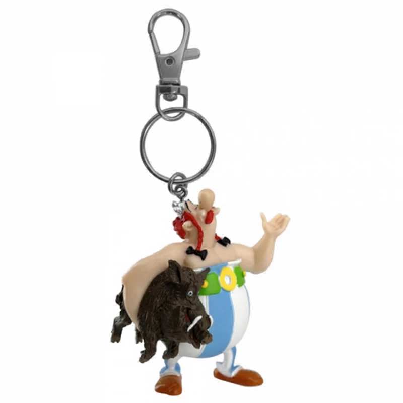 PORTE-CLES OBELIX PORTANT UN SANGLIER - Astérix Plastoy