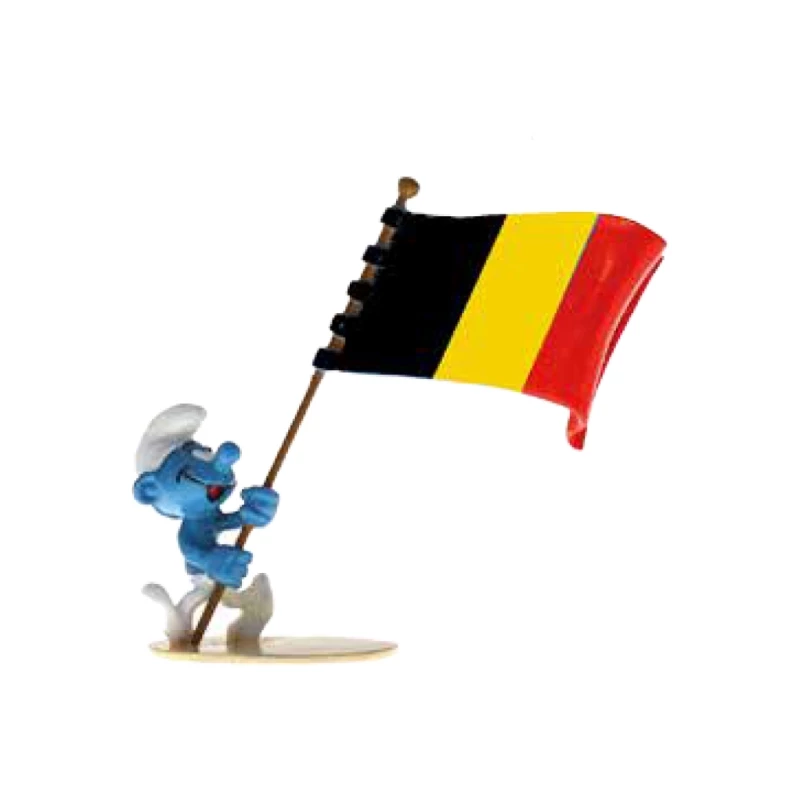 LE SCHTROUMPF PORTE-DRAPEAU BELGE - Les Schtroumpfs Origine III