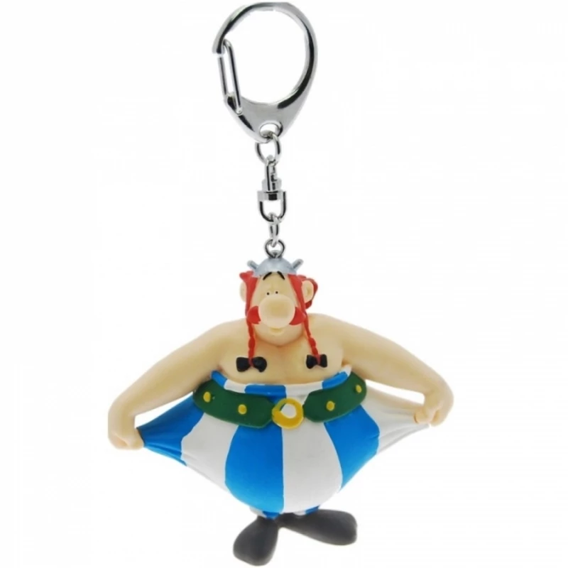 PORTE-CLES OBELIX TENANT SON PANTALON - Astérix Plastoy