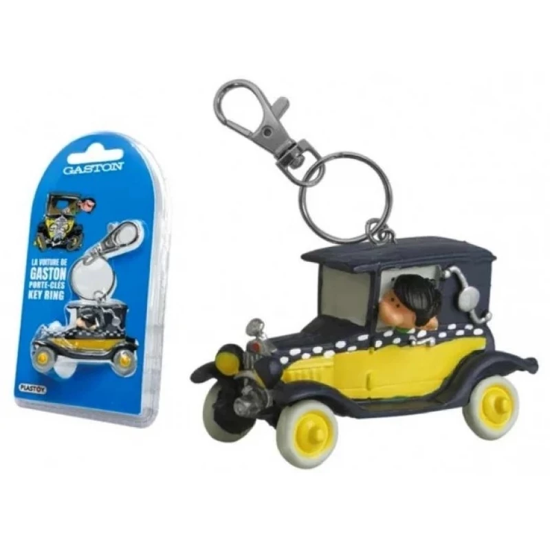 PORTE-CLE GASTON ET SA VOITURE - Gaston Plastoy