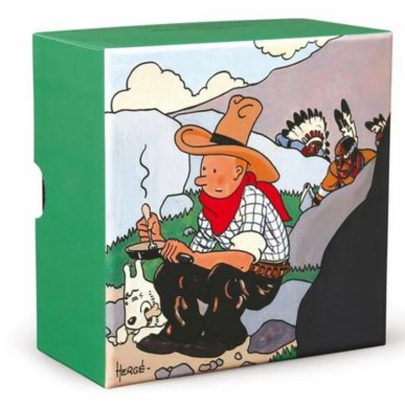 TINTIN ET MILOU EN AMERIQUE COLORISE - Tintin Moulinsart métal