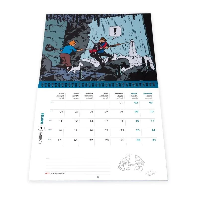Calendrier Tintin 2027 - Tintin
