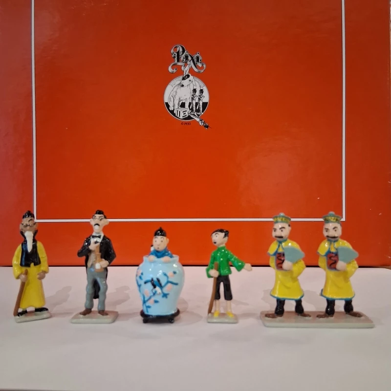 LE LOTUS BLEU (6 FIGURINES) - Tintin Moulinsart Mini