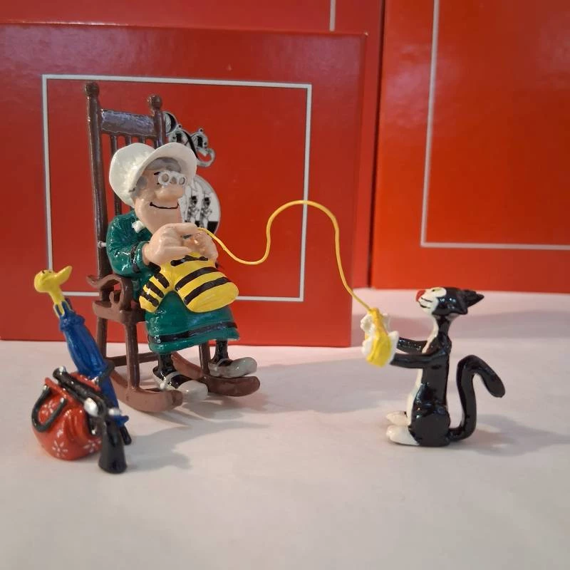 MA DALTON TRICOTANT DANS SON ROCKING CHAIR - Lucky Luke